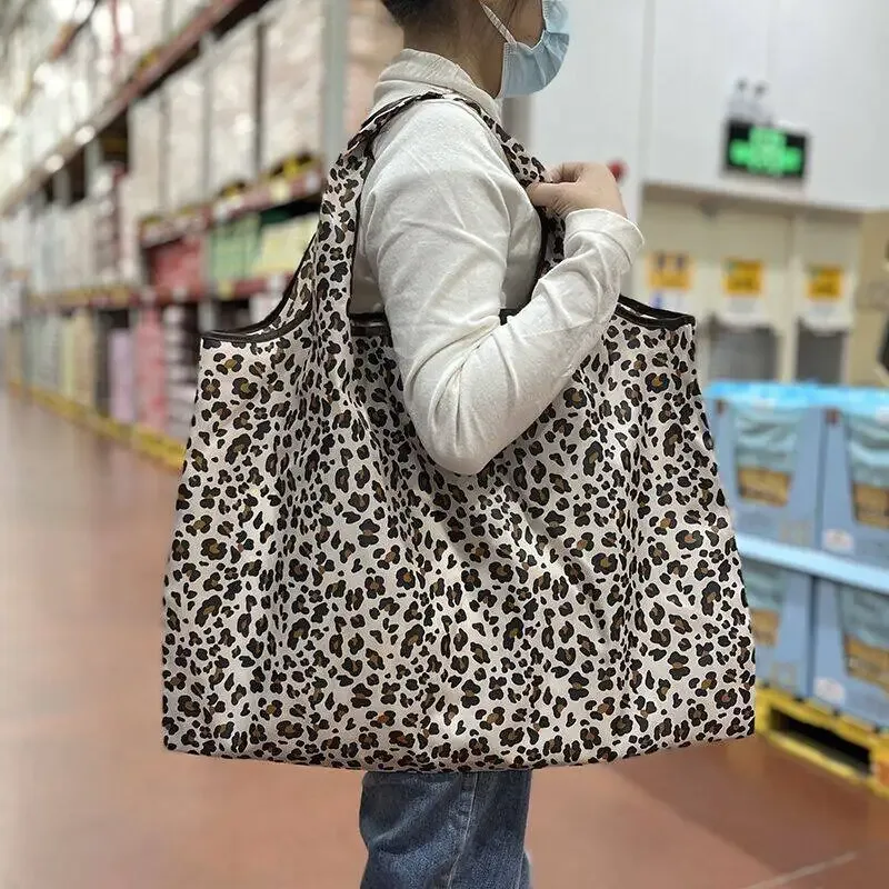 sac à cordon de couleur unie de grande capacité, sac de courses pour supermarché, sac fourre-tout pliable et portable, sac à bandoulière