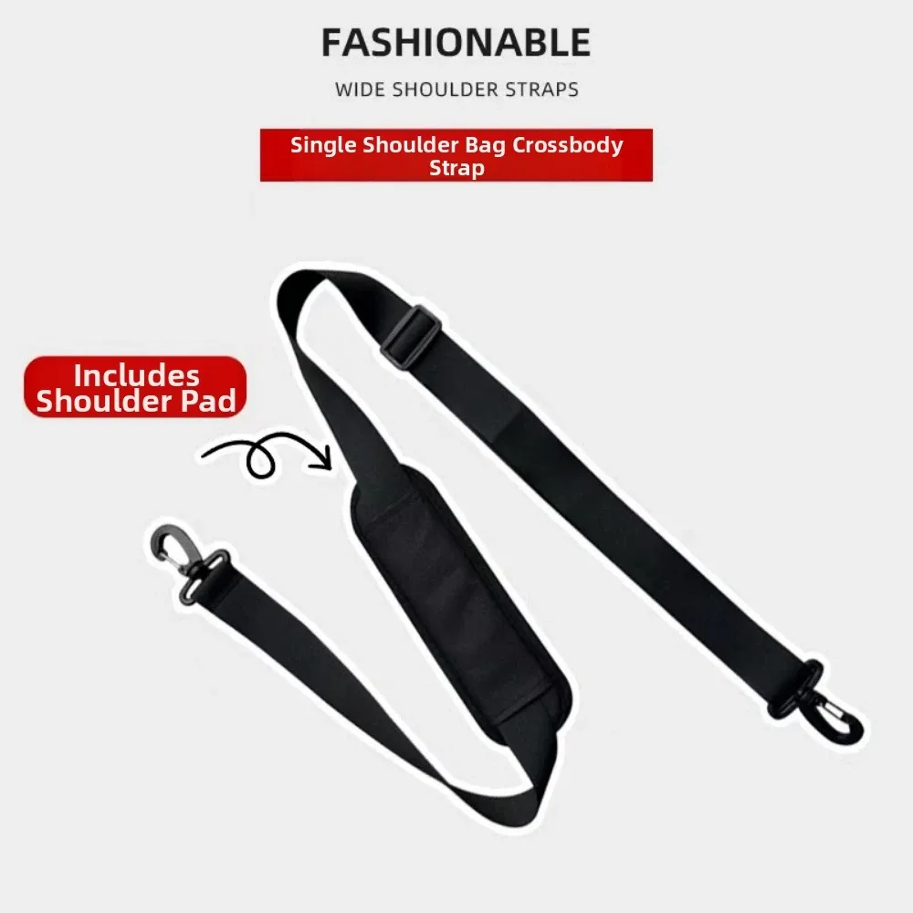 nouvelle sangle de sac d'ordinateur amovible et respirante, réglable avec coussin, bandoulière antidérapante noire, accessoires pour sacs de voyage