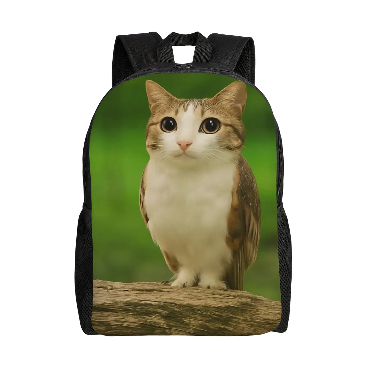 sac à dos pour femmes owl cat meowl alien meme, sac d'école décontracté, sac à dos pour ordinateur portable, sac de voyage pour adolescents