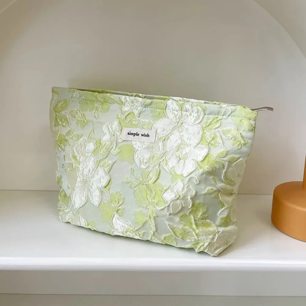 2025 mode imprimé fleuri fermeture éclair sac cosmétique voyage essentiels organisateur maquillage trousse de toilette portable femmes trousse de maquillage