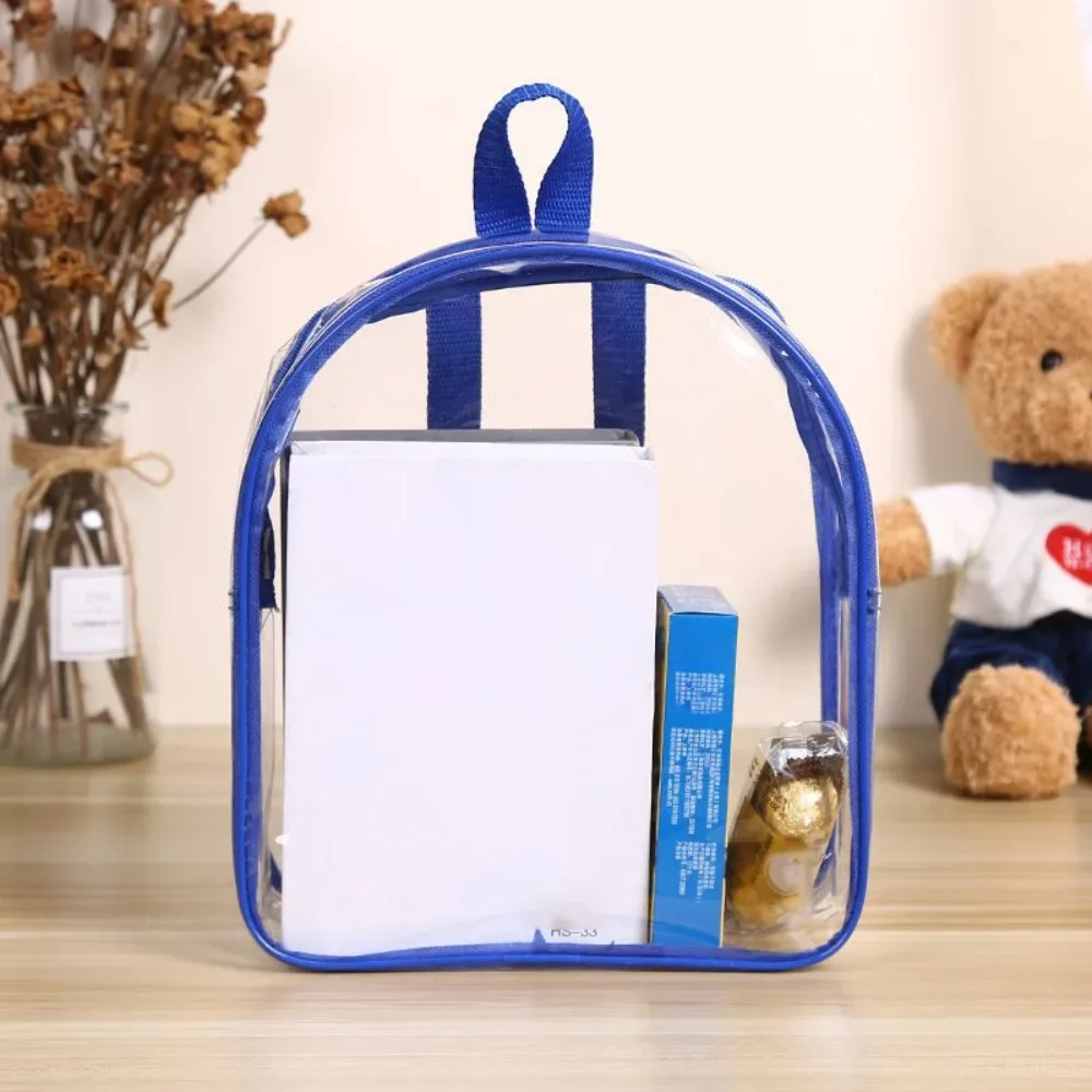 nouveau sac à dos transparent étanche petit sac à dos transparent en pvc sacs à dos de rangement à fermeture éclair été