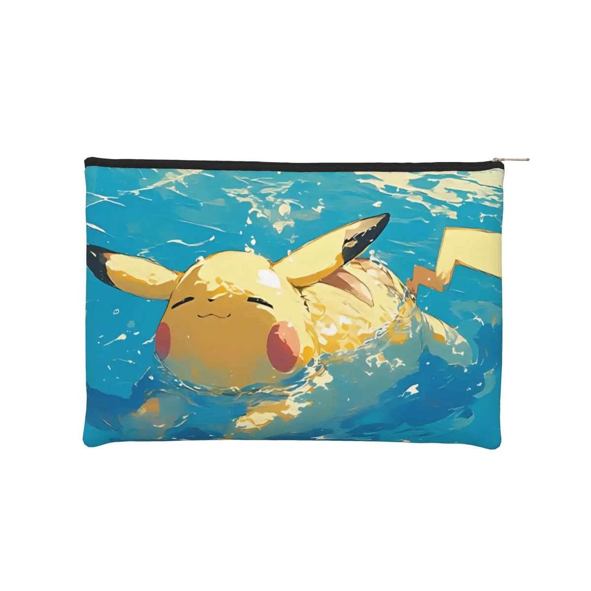 sac pliable mignon sur le thème pokémon, sac de maquillage, trousse de toilette avec fermeture éclair, pochette cosmétique de voyage