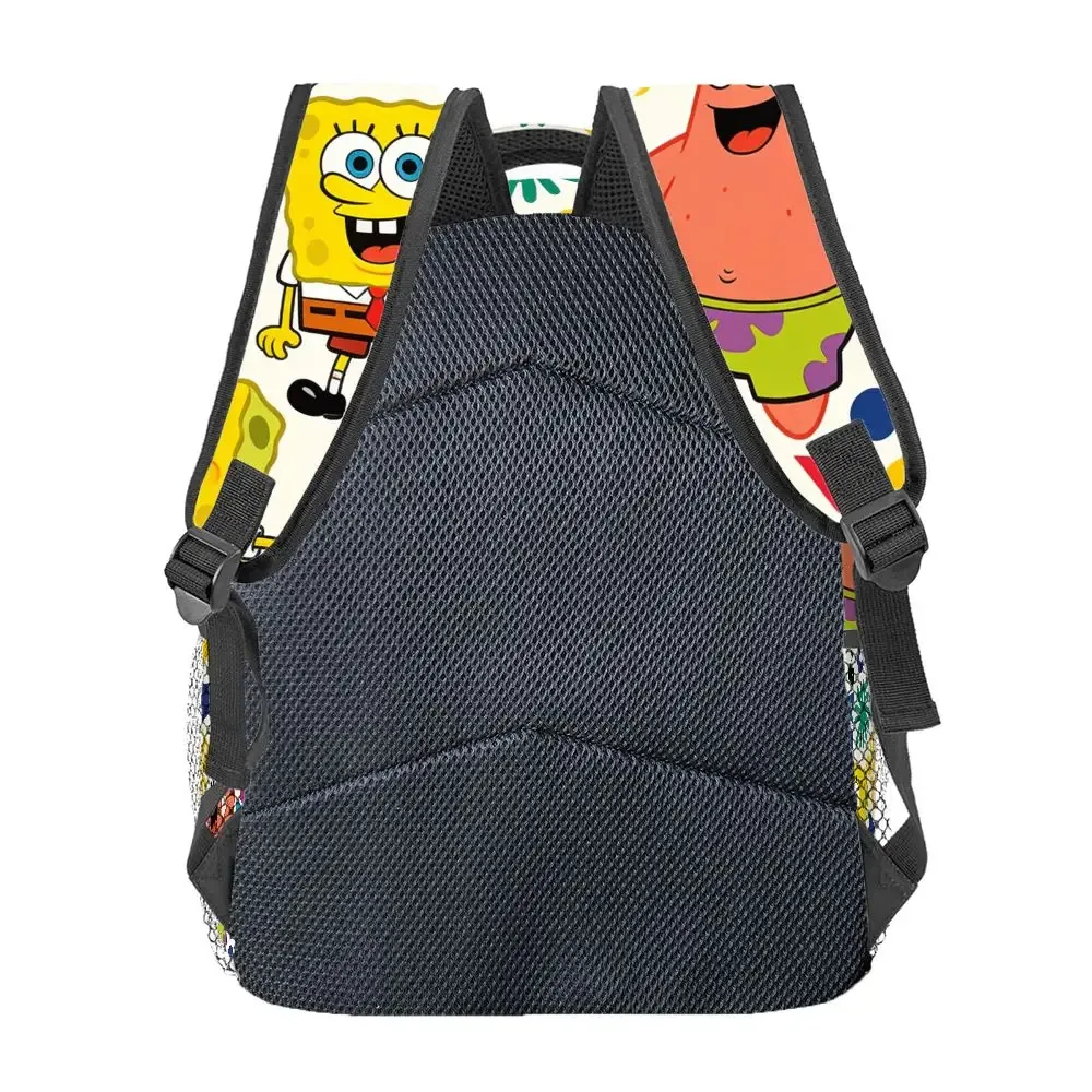 sac à dos imprimé de dessins animés bob l'éponge et patrick star, sac d'école décontracté pour les voyages et l'école