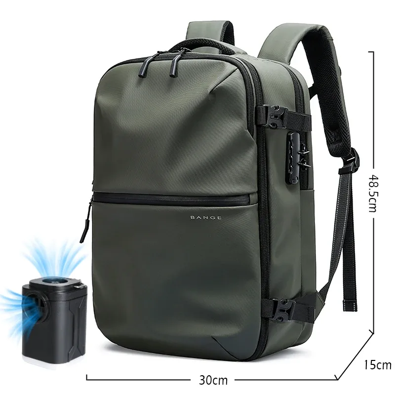 bange anti-vol hommes voyage sac à dos compression sous vide 15.6 pouces sac à dos pour ordinateur portable pour affaires sac d'école pack randonnée sacs à dos