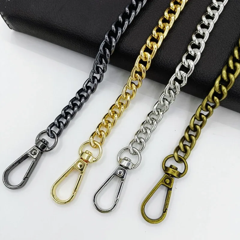 chaîne de sac en métal de haute qualité 40/120cm, sac tissé, sangle d'épaule en aluminium, sac à bandoulière, chaînes de remplacement en métal, accessoires