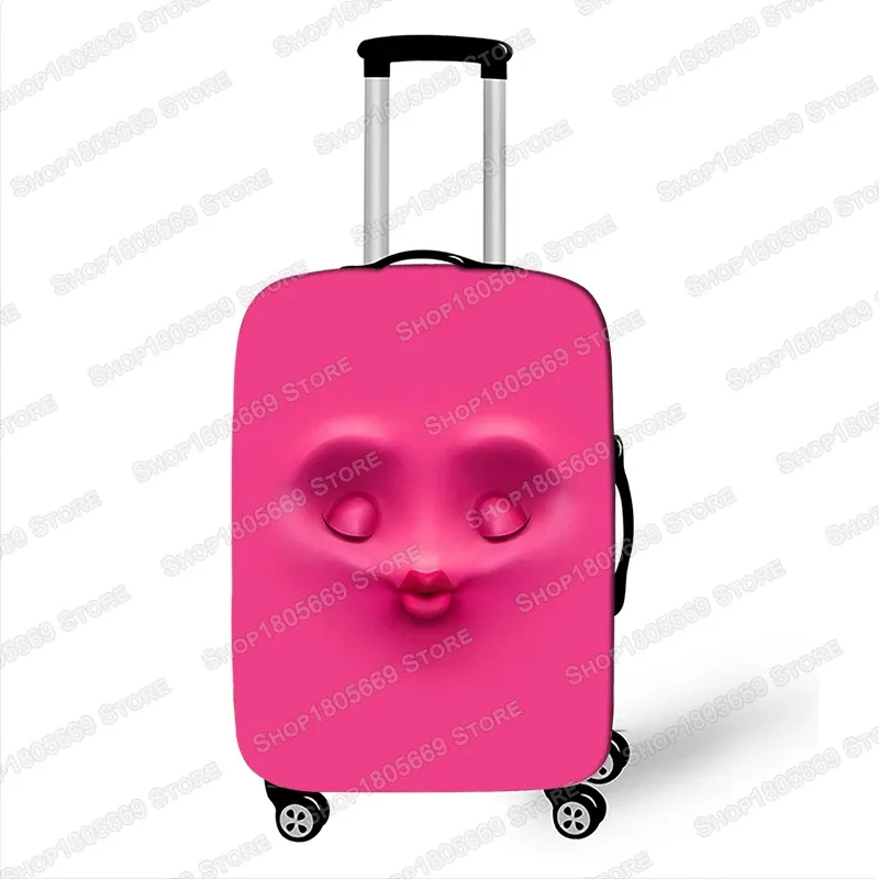 housse de valise imprimée expression drôle pour dames, housse de protection élastique pour bagages, housse anti-poussière