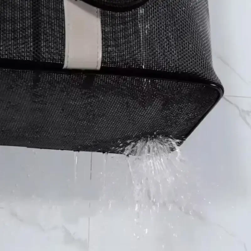 grand/petit sac de douche, trousse de toilette portable, fournitures dentaires pour hommes, trousse de toilette en maille, panier de rangement de voyage pour femmes, 2025