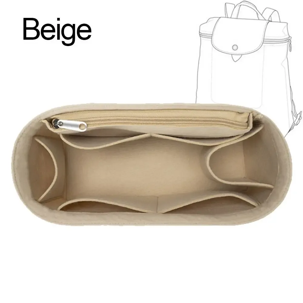 sac de voyage en feutre pour femme, sac à main, sac à dos, doublure d'insertion, organisateur de sac à main, poudres