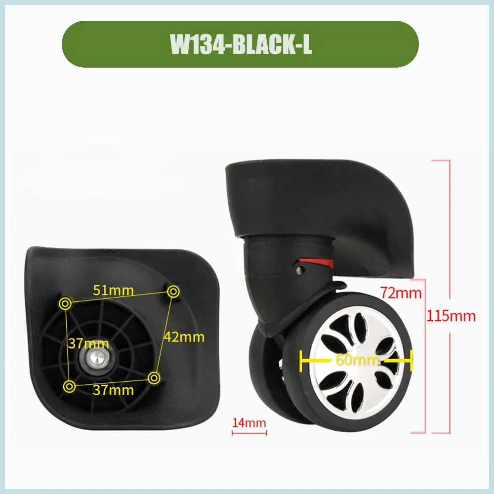 roues de remplacement universelles robustes pour sacs de voyage, roulettes silencieuses pour valises, chariots à bagages, rotation à 360°, durables et rapides