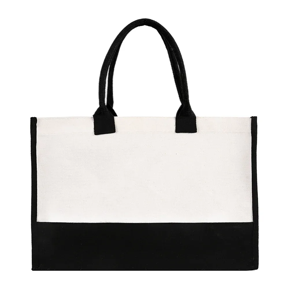 sac fourre-tout en jute pour femmes, sac de shopping de grande capacité, protection de l'environnement, sacs de rangement portables, sacs à main à la mode 2024