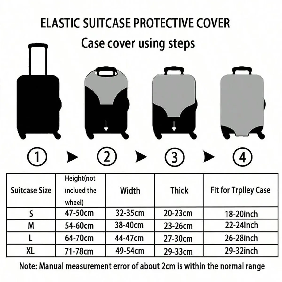 housse de protection pour bagages, élastique, imperméable, anti-poussière, pour valise de 18 à 32 pouces, accessoires de voyage