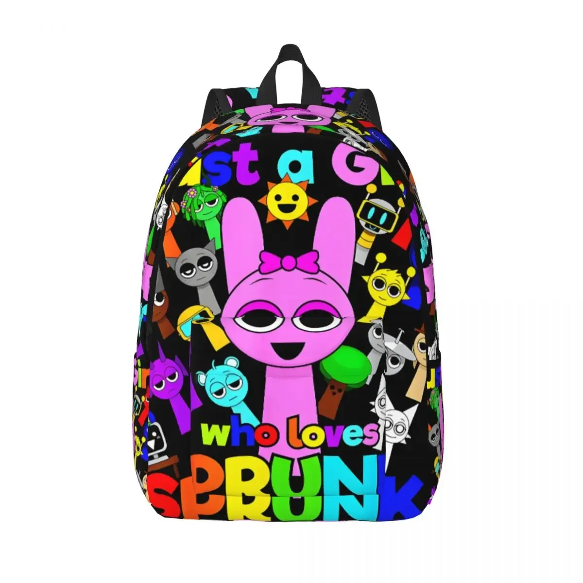 dessin animé personnalisé sprunki toile sac à dos femmes hommes sac à dos décontracté pour les sacs d'université d'école