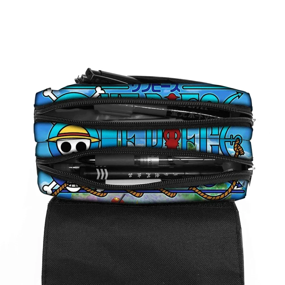 sac à dos scolaire one piece monkey d. luffy, boîte à crayons, sac à dos pour garçons et filles, sac à dos portable de grande capacité pour jeunes, sac à dos d'étudiant anime