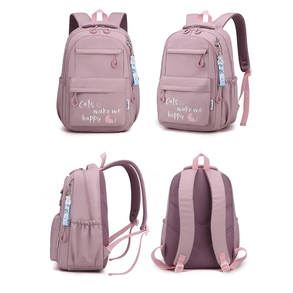 sac à dos scolaire rose pour filles, adolescentes, femmes, enfants, filles, sac à dos pour l'école primaire et secondaire, sac à dos pour adolescents, enfants