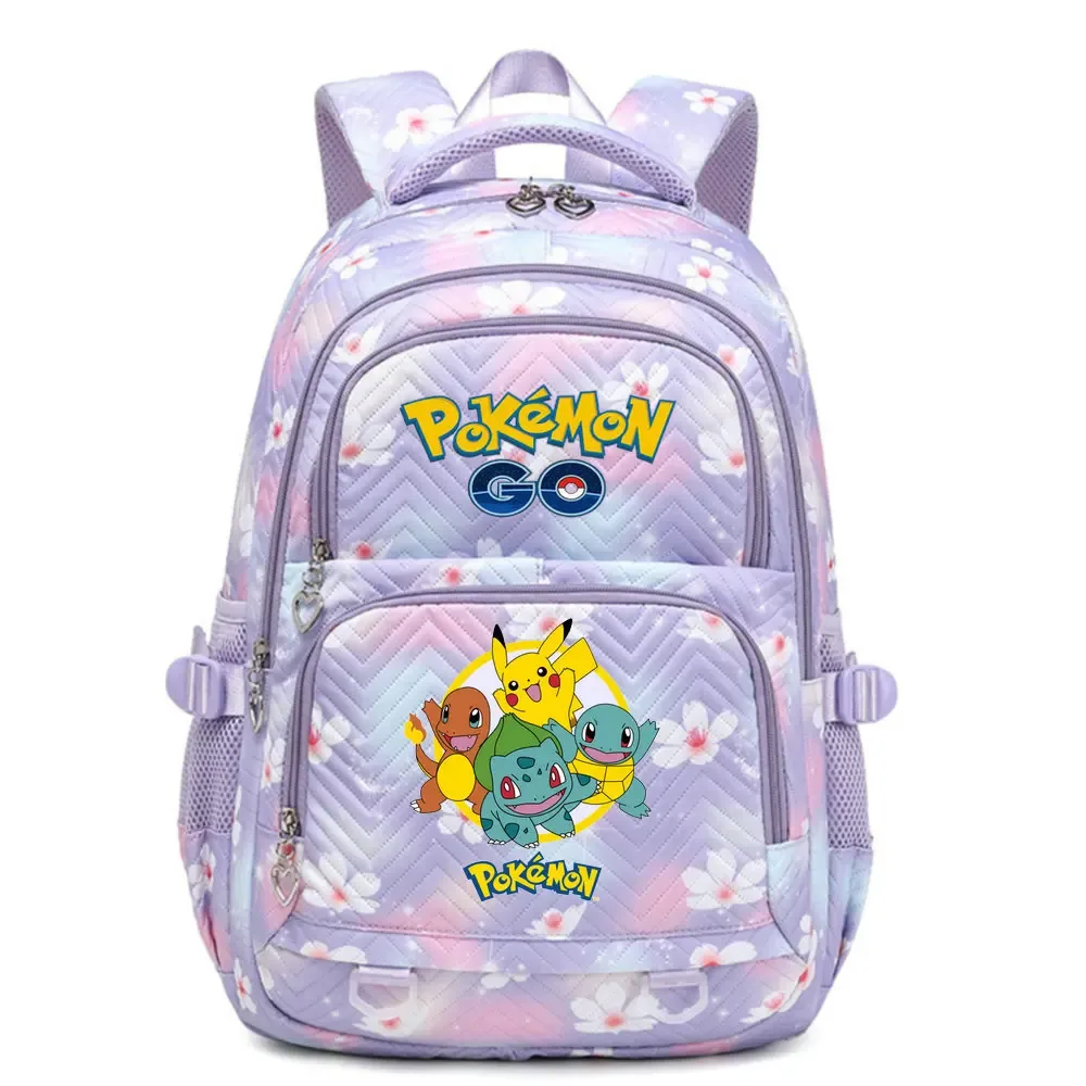 sac à dos pokemon pikachu de grande capacité pour filles, sac de voyage quotidien, sac à bandoulière pour femmes, 4 couleurs
