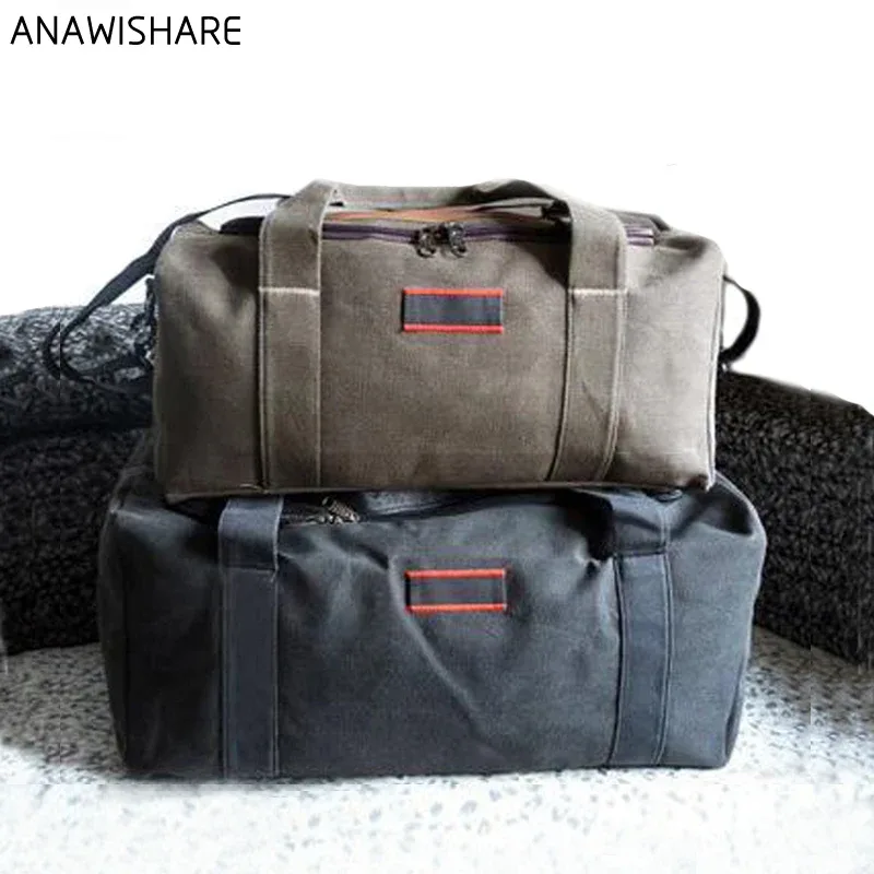 ANAWISHARE-Sacs de voyage de grande capacité pour hommes et femmes, sacs de sport en toile, grand sac à main de voyage, sac de voyage pliant étanche