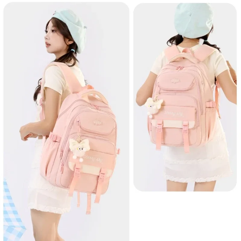 Sac à dos pour élève du primaire, sac à dos pour collégienne, sac à dos pour lycéenne, sac à dos pour filles, sac à livres mignon, sac d'école grande capacité, sac à dos de voyage