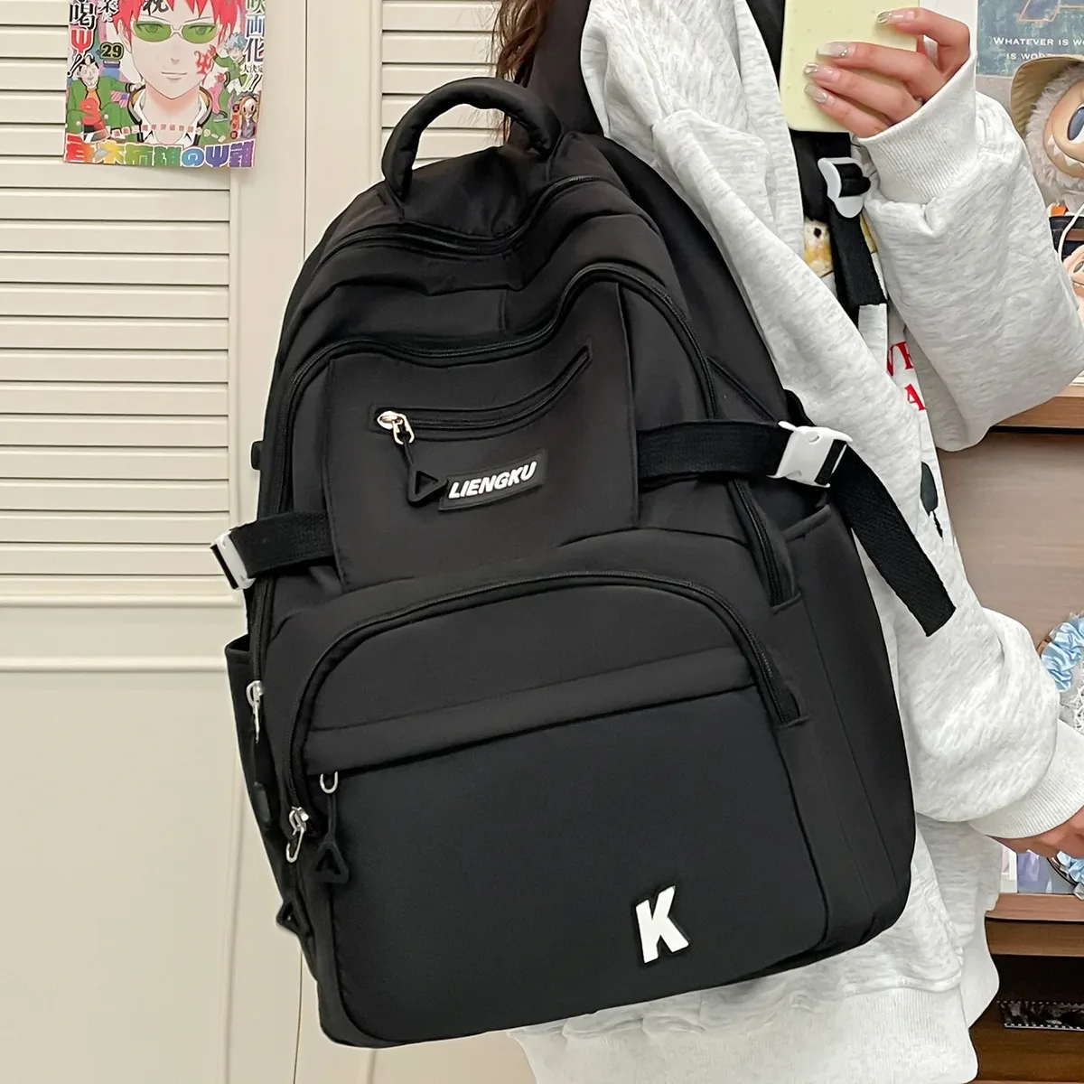 sac à dos kawaii grande capacité pour femme, sac pour ordinateur portable, sac à dos pour lycéenne, sac à dos tendance instagram, sac d'école
