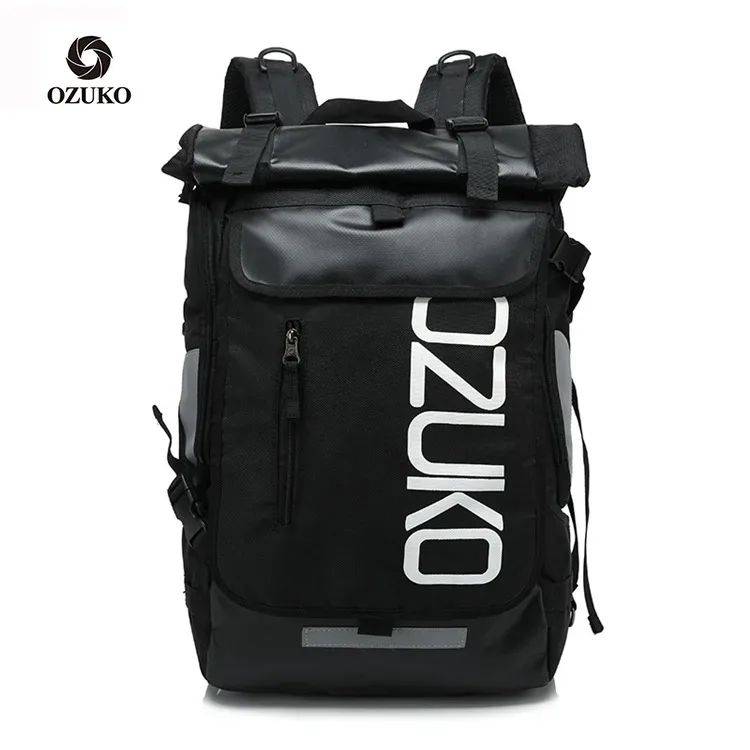 ozuko sac à dos hommes 15.6 pouces ordinateur portable hydrofuge cartable pour adolescent décontracté étudiant sacs à dos mâle voyage mochila mode