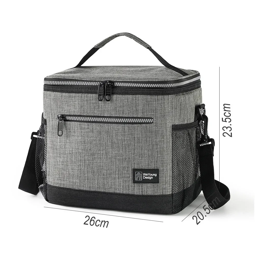 sac d'isolation thermique de grande capacité, sac de rangement de fruits bento pour les déplacements au bureau en plein air, sac isotherme thermique pour boissons et boissons