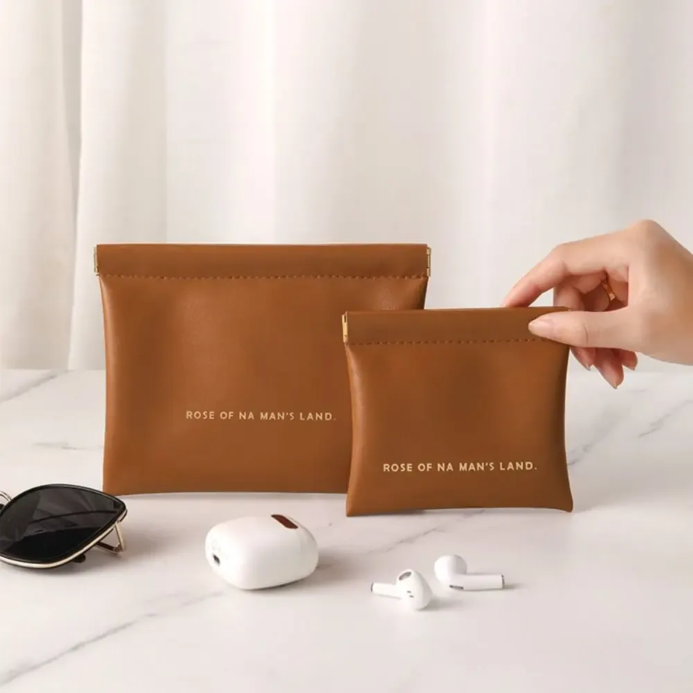 sac à main portable en pu pour femmes et filles, mini trousse de maquillage, rouge à lèvres, bijoux, voyage, évaluateurs cosmétiques, mode simple