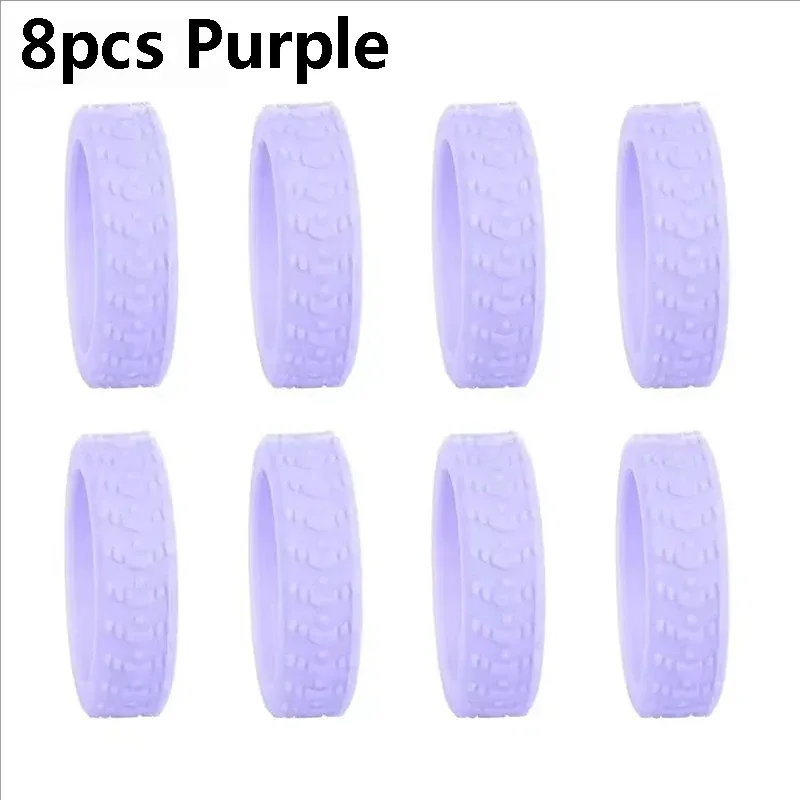 8 protections en silicone anti-bruit pour roulettes de valise et bagages de voyage