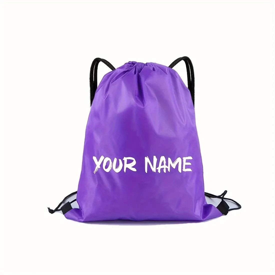 sac à dos à cordon personnalisable - nom/texte personnalisé créatif, sac de rangement à cordon durable, disponible en différentes couleurs