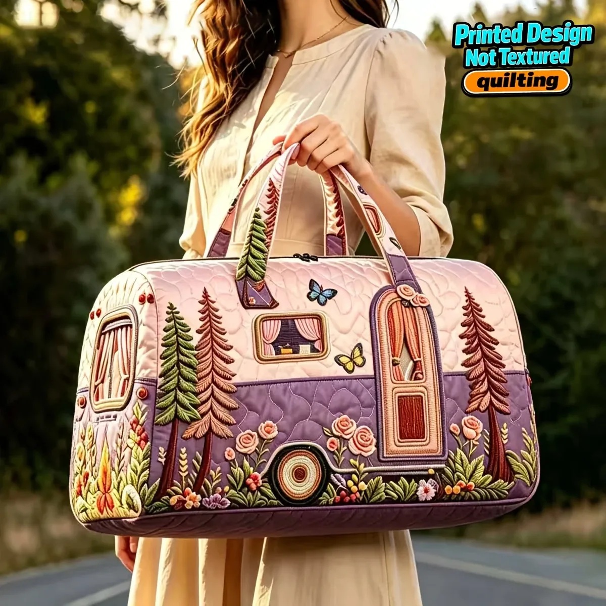 sac à main matelassé durable 40x20x20 cm avec motif matelassé 3d, grande capacité, sac de voyage et de sport