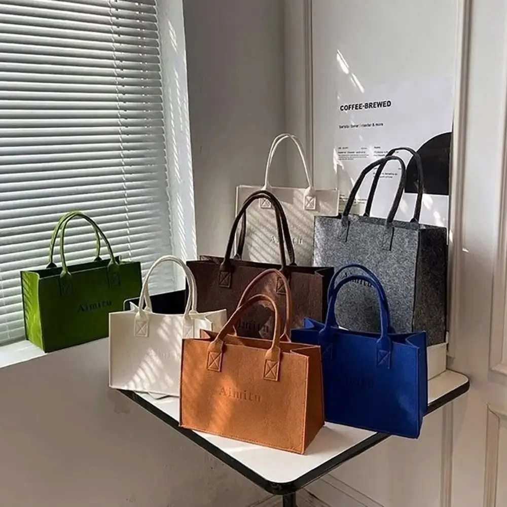 sac messager coréen en feutre simple pour femme, sac à main monochrome, sac à bandoulière décontracté, grande capacité, mode de voyage, s, m, l