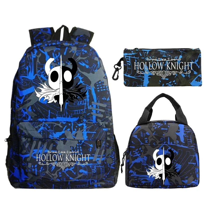 lot de 3 sacs à dos game hollow knight, sac à déjeuner et trousse à crayons, sac d'école léger pour garçons et filles, sac à dos de voyage pour étudiants, sac à dos pour ordinateur portable et livres