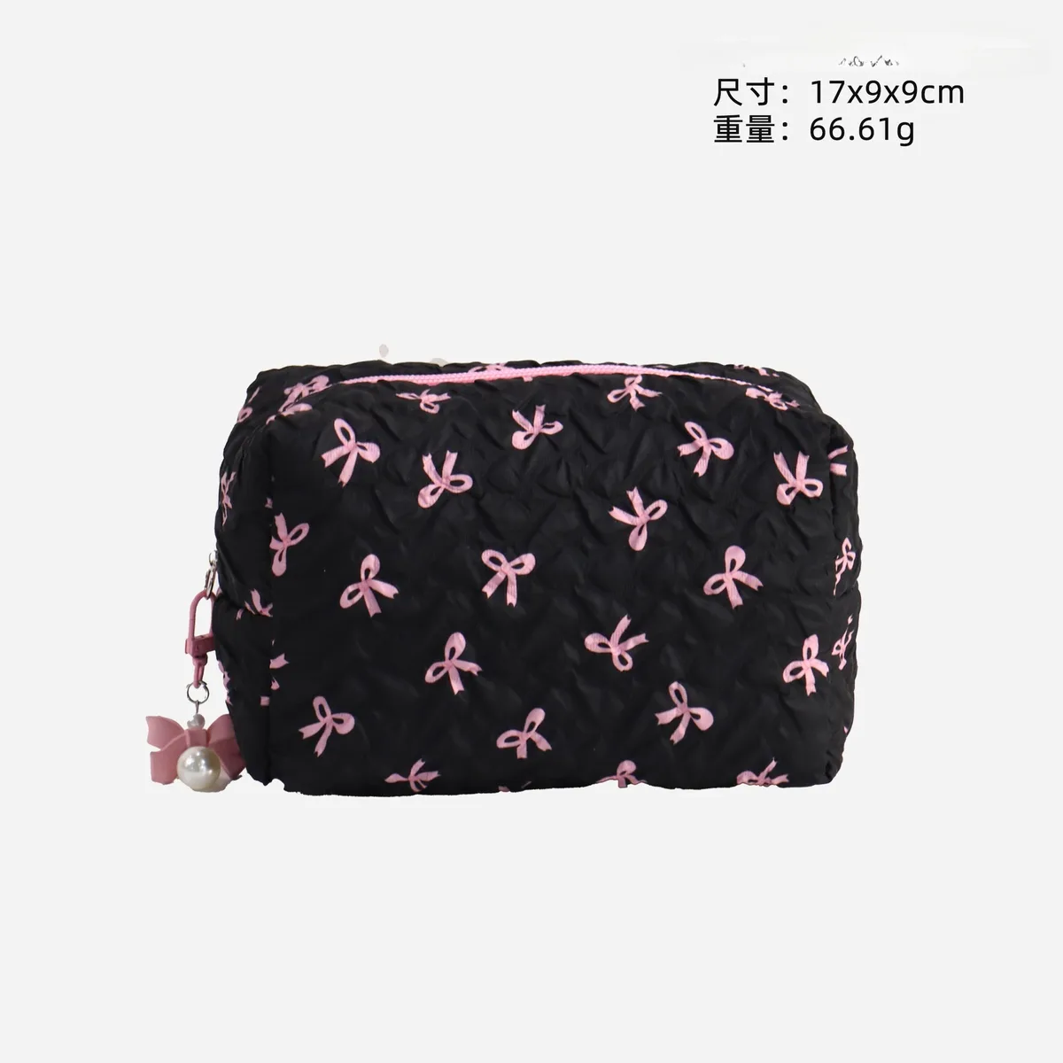 nouvelle trousse de maquillage élégante à nœud, grande capacité, pochette de maquillage à main, trousse de toilette portable pour femmes, organisateur de rangement pour rouges à lèvres