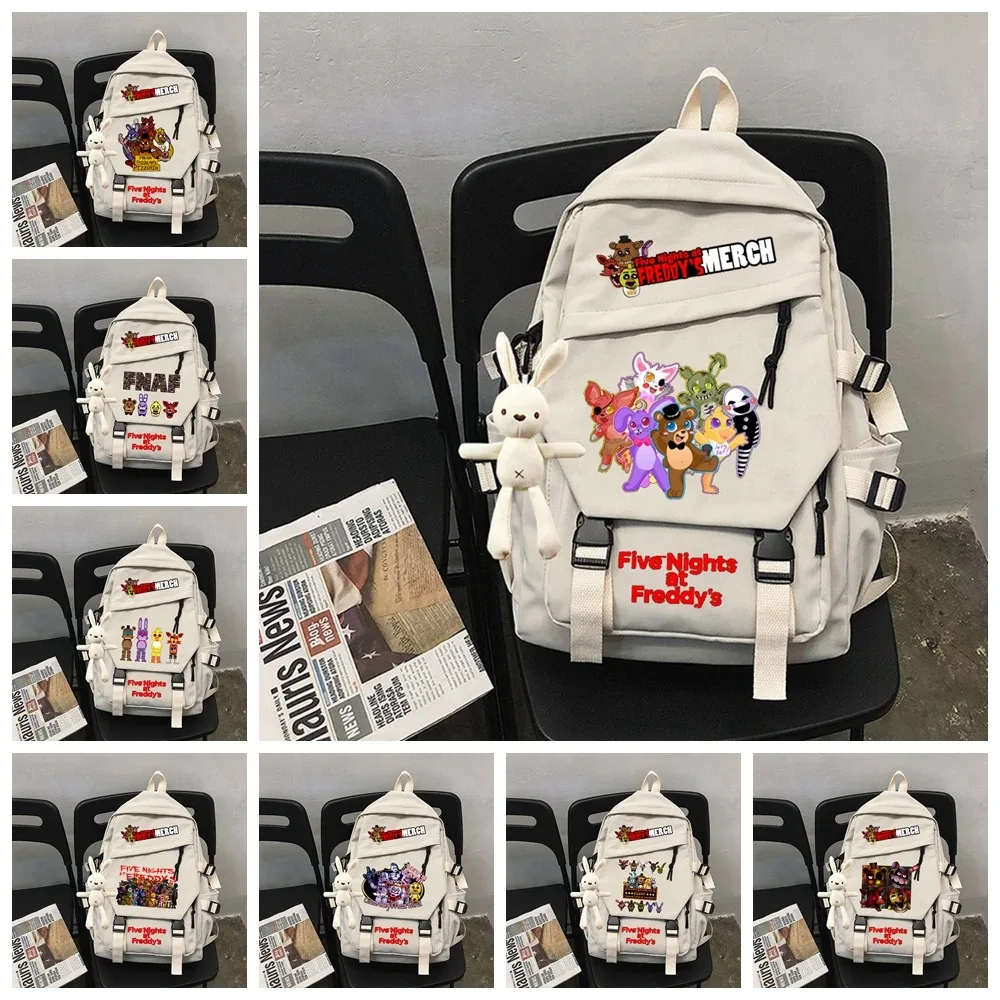 FNAF-Sac à Dos d'École Décontracté pour Enfant et Adolescent, Cadeau Mochila