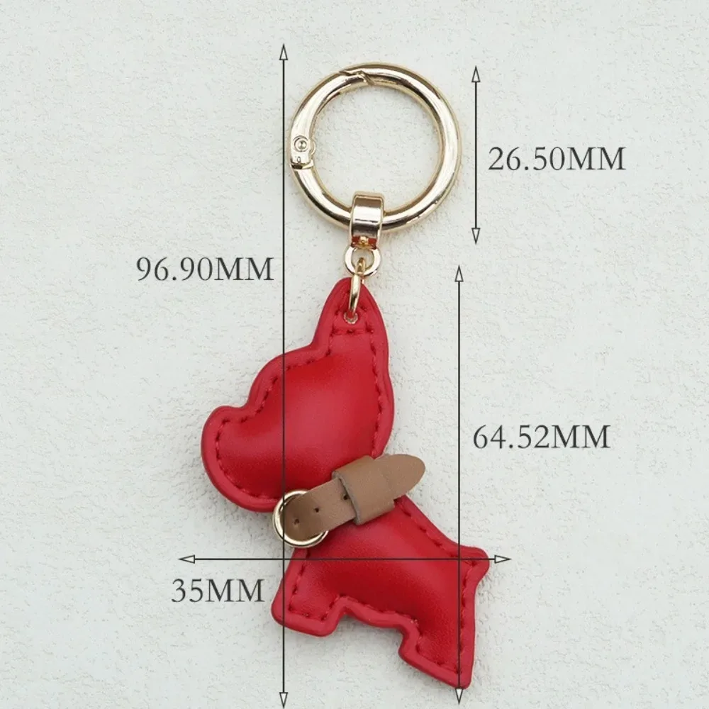 mignon bouledogue français porte-clés mignon chiot dessin animé en cuir pu chien cintre animal chien mode bouledogue sac pendentif sac à dos décoration