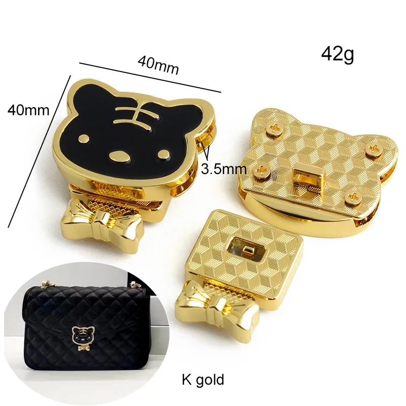 1-5 pièces fermoirs à torsion rectangulaires en métal pour sacs à main, boîtes cadeaux, sacs bandoulière, accessoires et fabrication de sacs diy