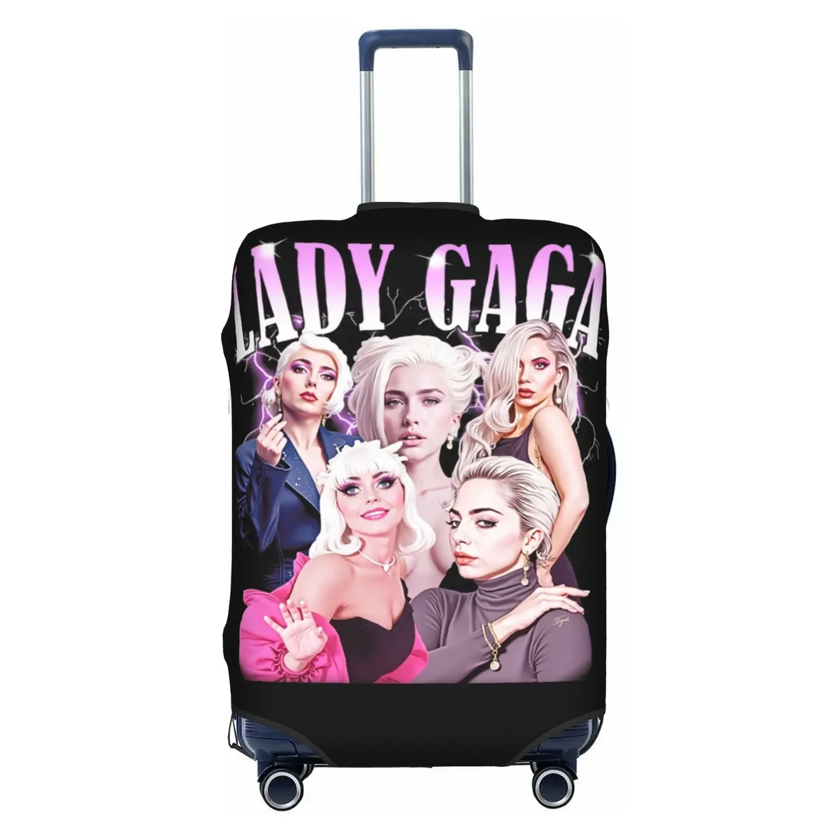 housse de valise élastique de voyage american singer l-lady g-gaga, protection pour valise adaptée aux bagages de 18 à 32 pouces