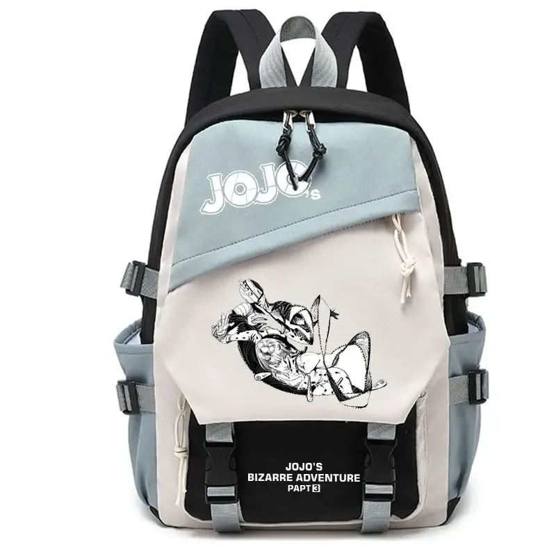 kujō jōtarō anime jojo's bizarre adventure sac à dos étudiant sac d'école toile adolescents sac à dos de voyage en plein air cadeau de mode