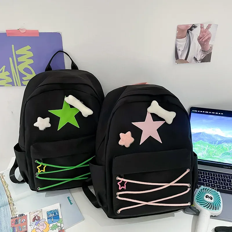 Sac à Dos Japonais Y2k pour Adolescentes, Cartable d'Étudiant, Kawaii, Décontracté, Harajuku, Voyage, pour Femme
