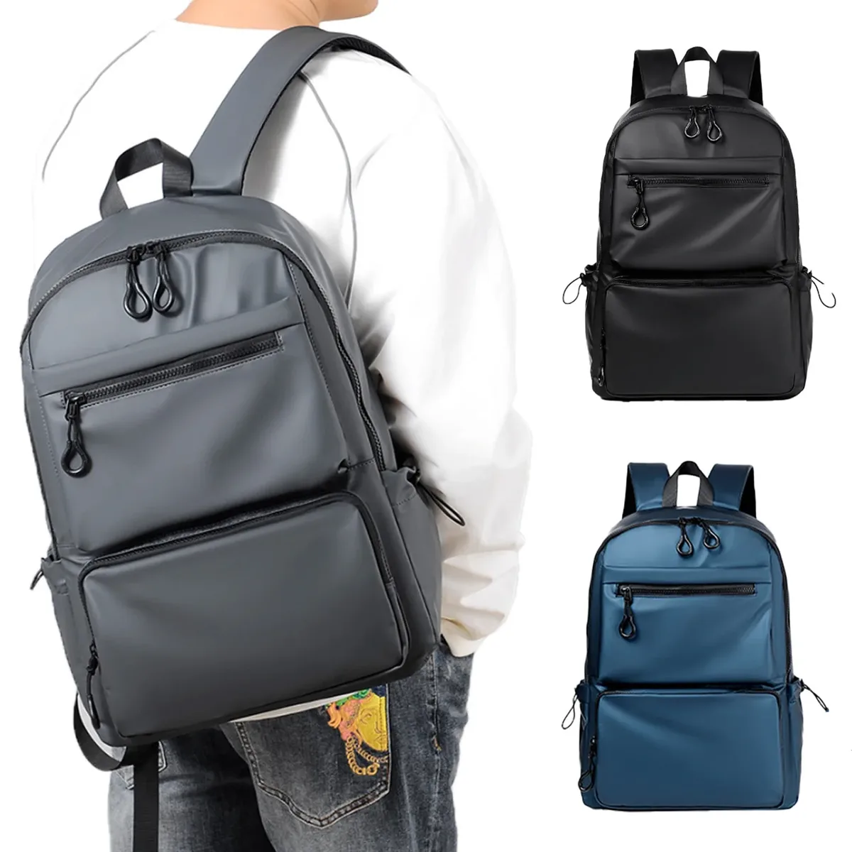sac à dos de 14 pouces pour hommes sac à bandoulière de voyage sac d'ordinateur de loisirs tendance de mode étudiants cartable