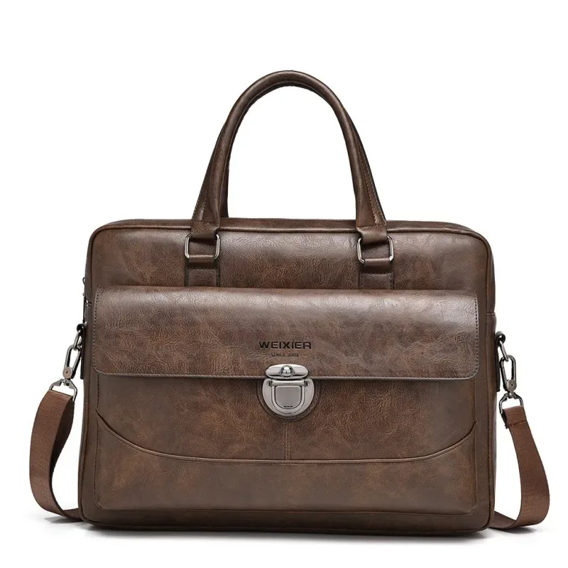 porte-documents pour hommes, sac à bandoulière en cuir pu de bonne qualité, sacoches imperméables, sac à main de bureau pour ordinateur portable