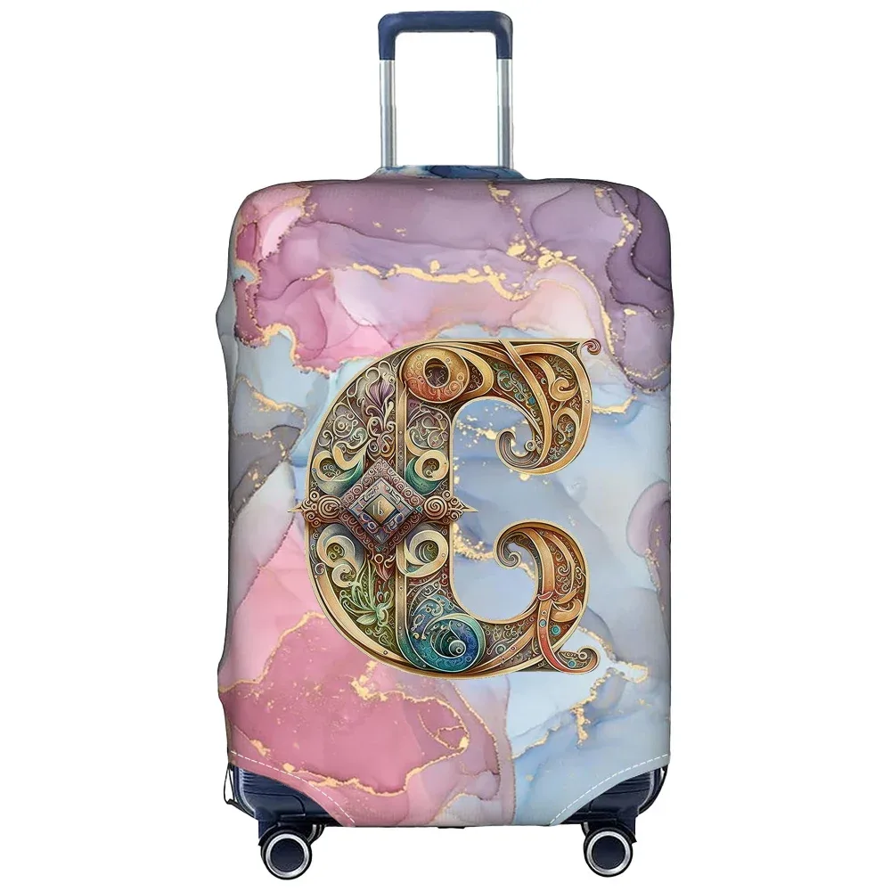 housse de protection pour bagages en tissu extensible, étui de protection pour valise série graphique, housse anti-poussière pour bagages, valise adaptée de 18 à 32 pouces