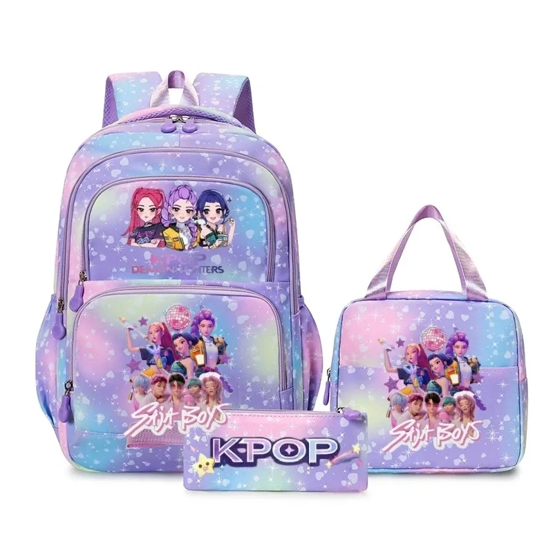 Sacs à dos KPop colorés pour garçons, Rumi Mira Zoey HUNTR/X Saja, sacs d'école décontractés, sacs de voyage imprimés, Mochila