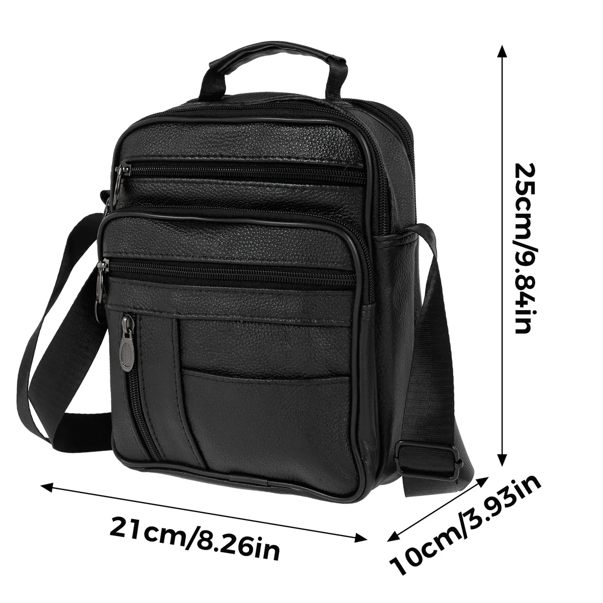 sac à bandoulière pour homme, petit sac à dos bandoulière avec bretelles réglables, sac de poitrine en cuir pu/tissu oxford, sac à dos de jour