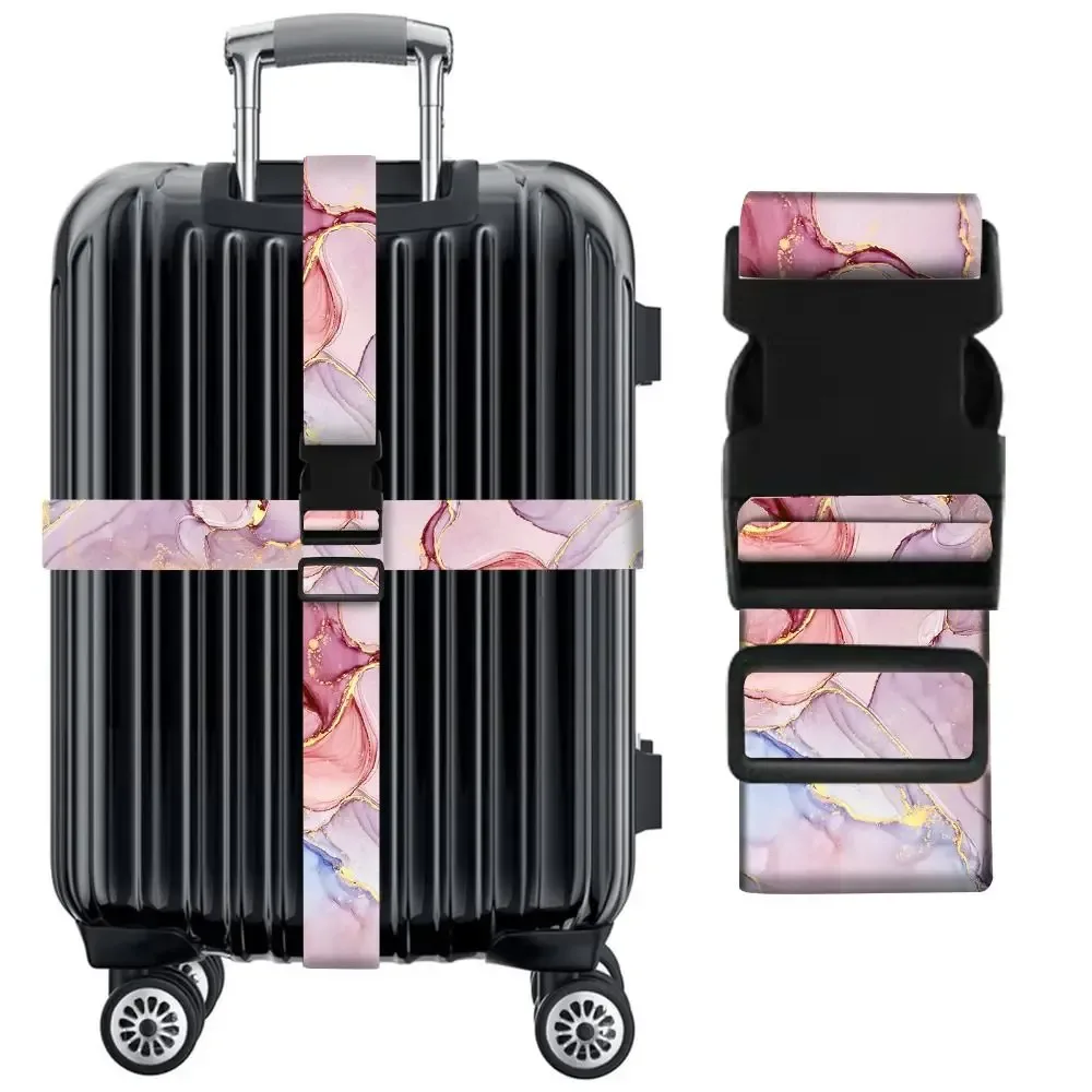 ceinture d'emballage de bagages, impression de mode, sangle de bagage, ceinture d'emballage réglable, sangle environnementcross, faisceau, ceinture d'emballage