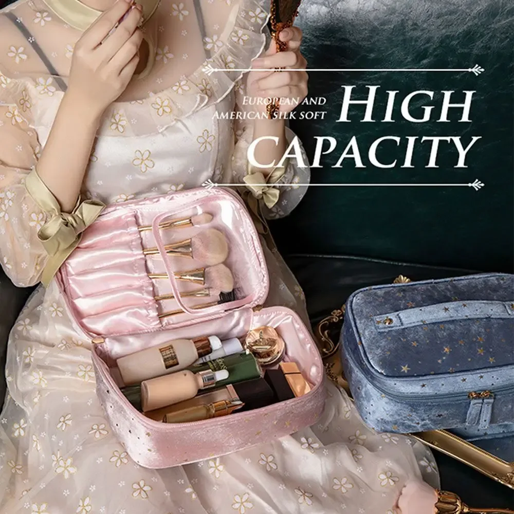 Sacs de rangement portables et doux pour cosmétiques, sacs de maquillage multifonctionnels en velours, sacs pour rouge à lèvres, trousse de toilette.
