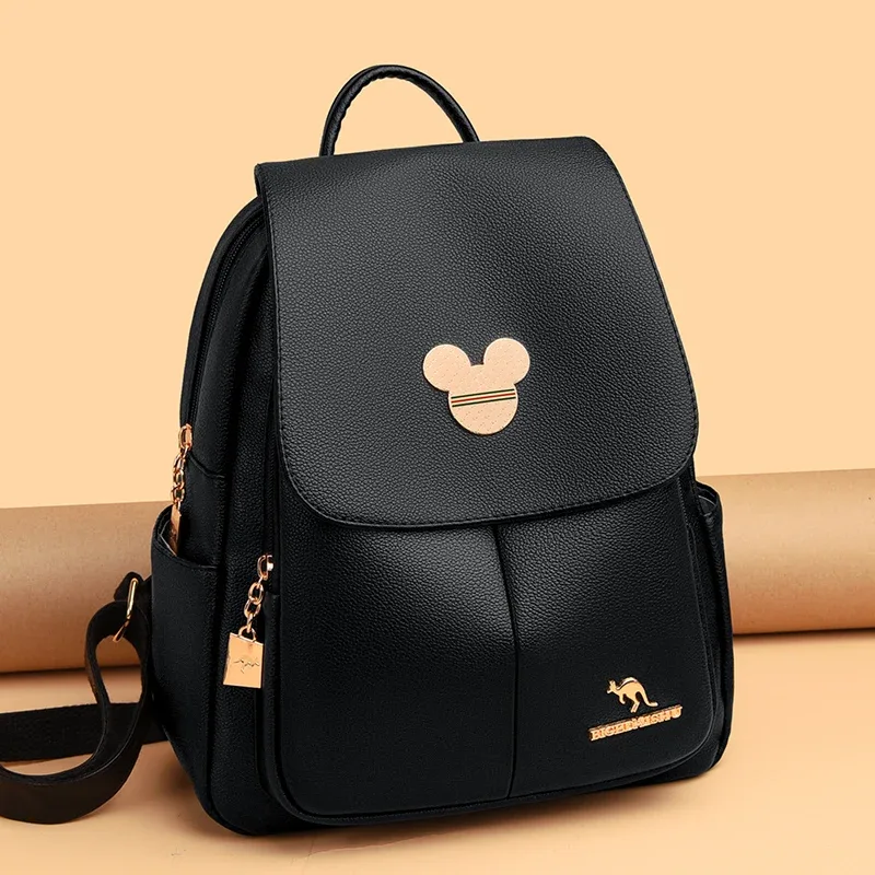 sac à dos antivol en cuir souple de grande capacité pour femme, sac à dos étudiant, designer, haute qualité, simple, mode, lancé