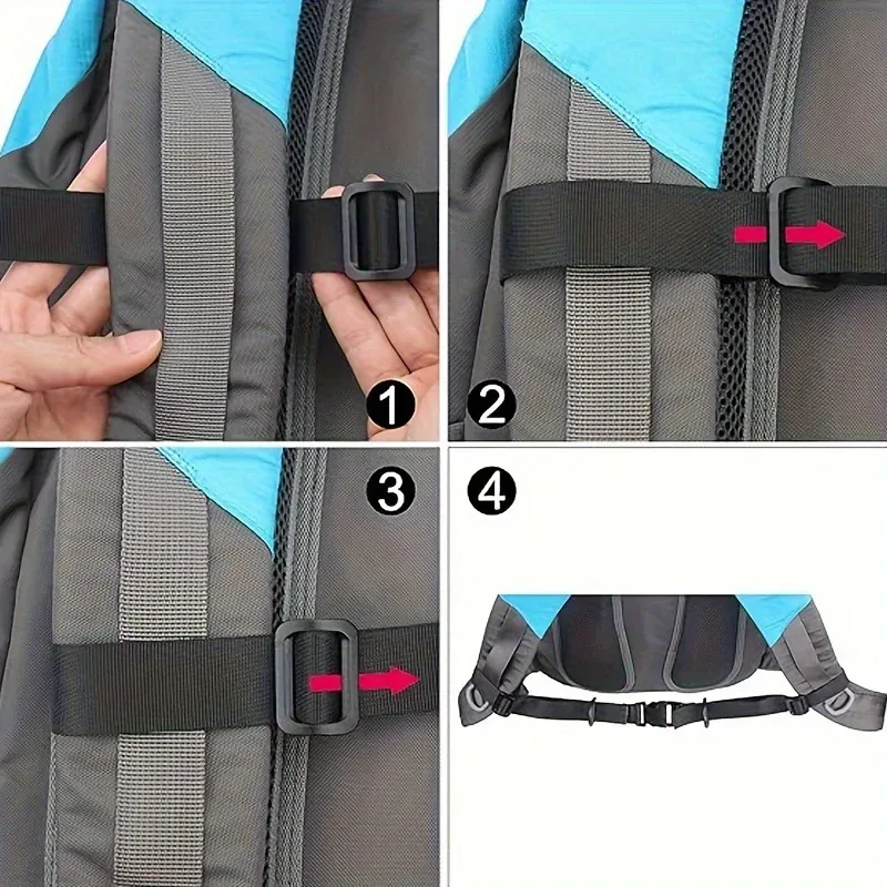 sac à dos antidérapant, sangle de poitrine, boucle réglable pour l'extérieur, sangle externe, sangle portable avec boucle de dégagement