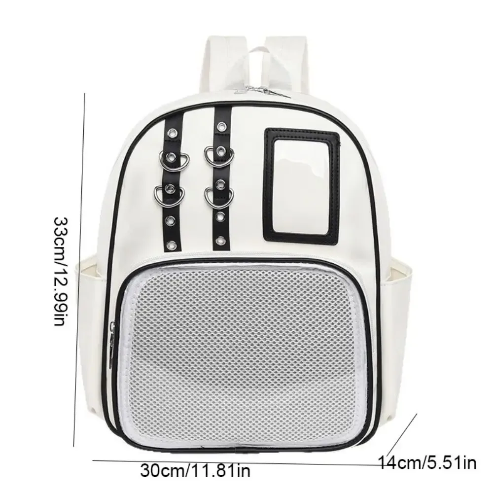 sac à dos transparent tendance y2k lolita ita bag en pu pour fille, sac à dos de présentation personnalisé