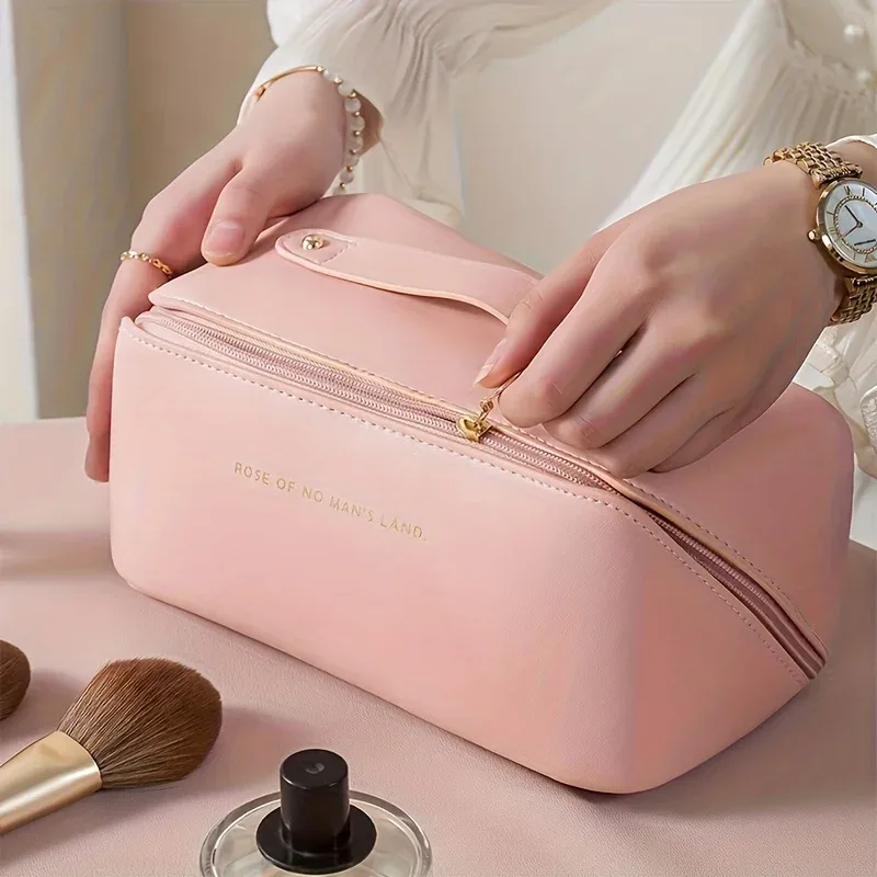 organisateur de maquillage trousse de toilette féminine sac trousse de maquillage pochette de rangement boîte de luxe pour dame, sac à cosmétiques, sac de rangement pour voyage zip