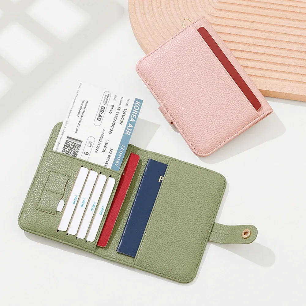 porte-passeport de voyage personnalisé pour femme avec protection rfid, étui de passeport à porter autour du cou avec porte-cartes en cuir