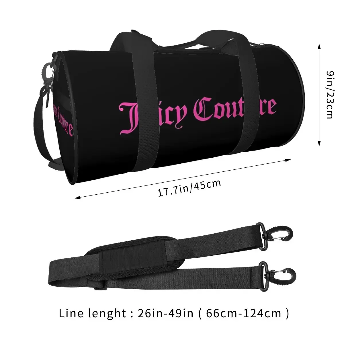sac de voyage rond de grande capacité j-juicy-c-couture, sac de voyage à main, sac de rangement léger